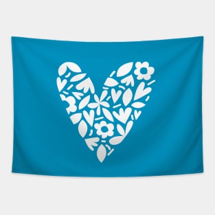 Floral heart Tapestry