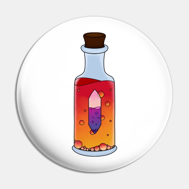 Crystal Vial Pin by nochi