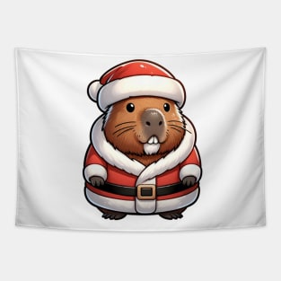 Anime Capybara Christmas Tapestry