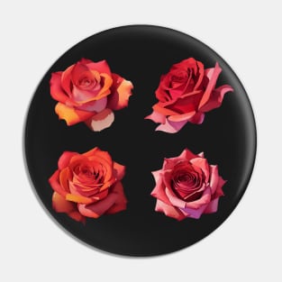 Watercolor roses Pin