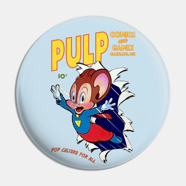 Pulp Super Mouse Pin by PULP Comics and Games