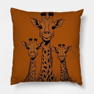 Three giraffes Pillow