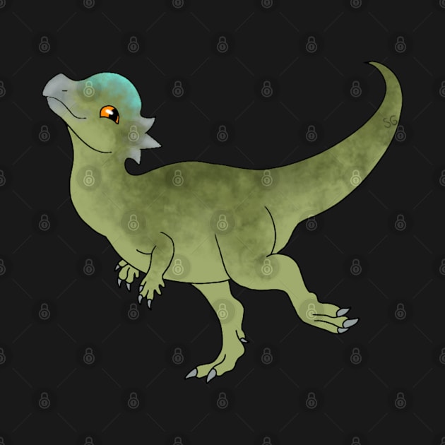 Cute Pachycephalosaurus by saradrawspaleo