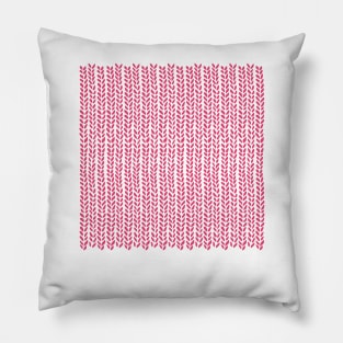 Knit Wave Raspberry Pillow