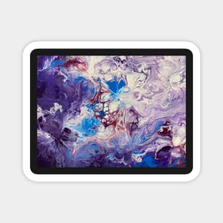 Purple Pour Painting Magnet