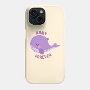 BTS purple whale ARMY forever Phone Case