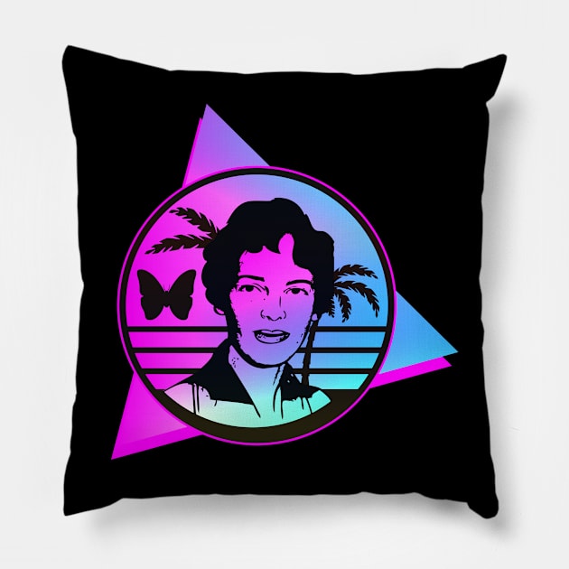 Amelia Vaporwave Pillow by CTShirts