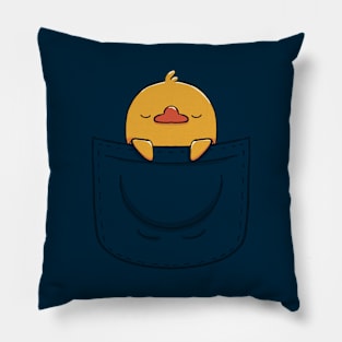 Sleepy Duck Pocket by Tobe Fonseca Pillow