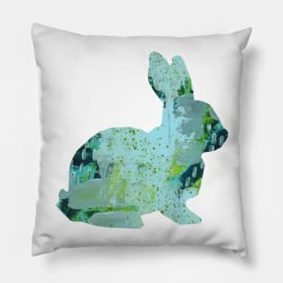 Art Acrylic artwork abstract Easter Egg bunny Pillow