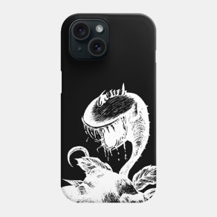 The Great Chomper (White on Black) Phone Case