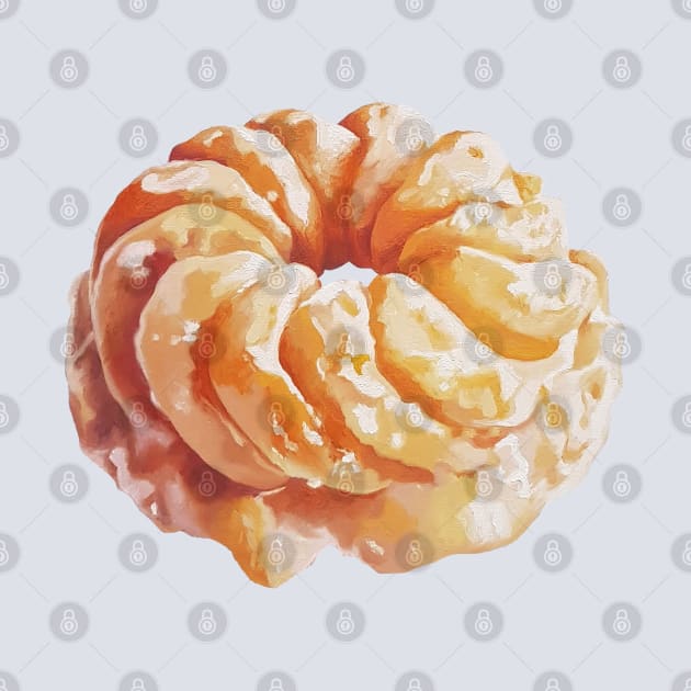 Honey Cruller - donut painting (no background) by EmilyBickell