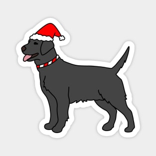 Black Christmas Dog Magnet