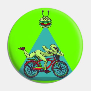 The hofmann alien bike ride (Front & Back Tee) Pin