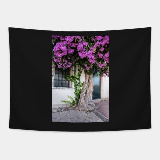 Old bougainvillea with pink blossom Tapestry