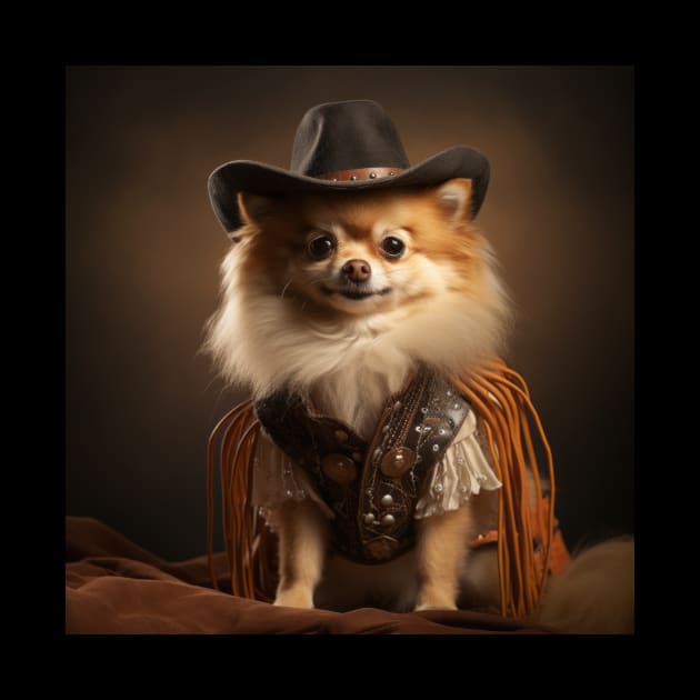 Cowboy Dog - Pomeranian by Merchgard