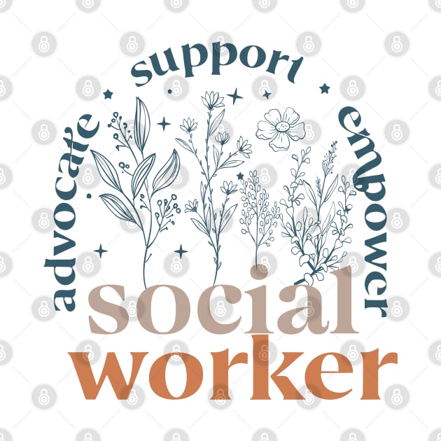 Advocate Support Empower Groovy Social Worker gruadiation by Egrinset