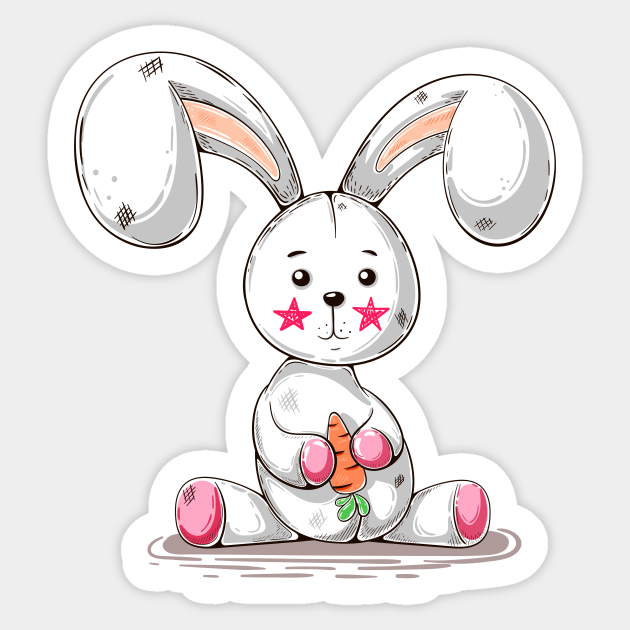 Cute Baby Rabbit Cartoon Happy Easter Gift for Kids - Rabbit Easter - Sticker | TeePublic Cute Baby Rabbit Cartoon Happy Easter Gift for Kids - Rabbit Easter - Sticker | TeePublic