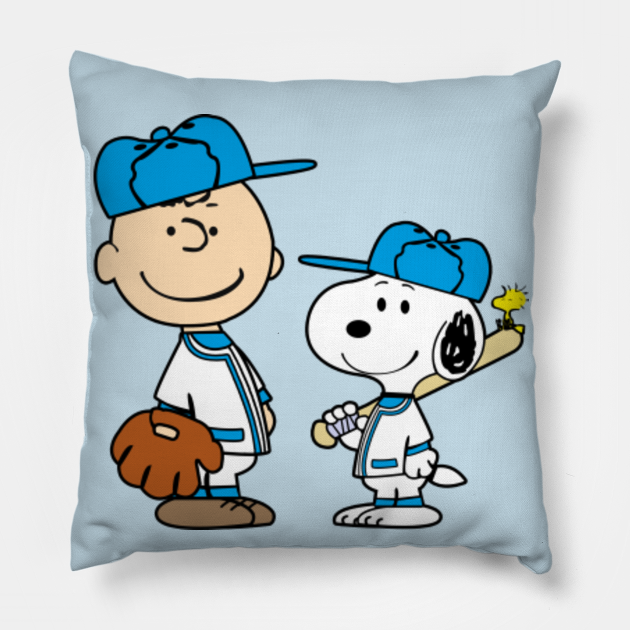 Charlie Brown and Snoopy Baseball Team - Snoopy - Pillow