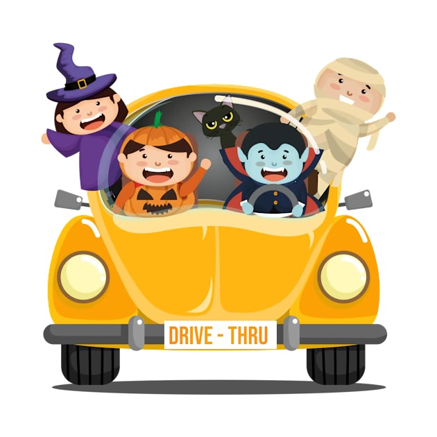 Halloween Kids Drive-Thru by Pieartscreation