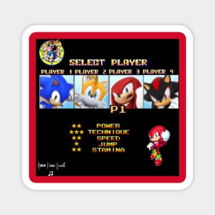 Streets of Rage x Sonic the Hedgehog (Knuckles) Magnet