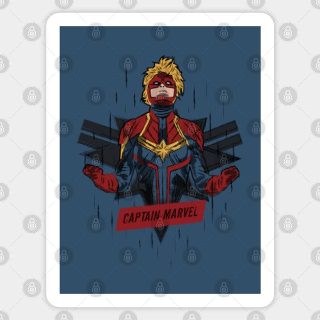 Captain Marvel Painting T Shirt Captain Marvel Sticker Teepublic