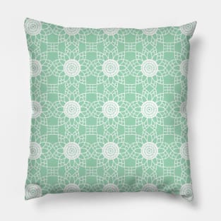 Doily - mint green Pillow