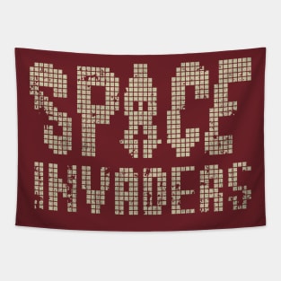 Space Invaders Pixel Text Tapestry