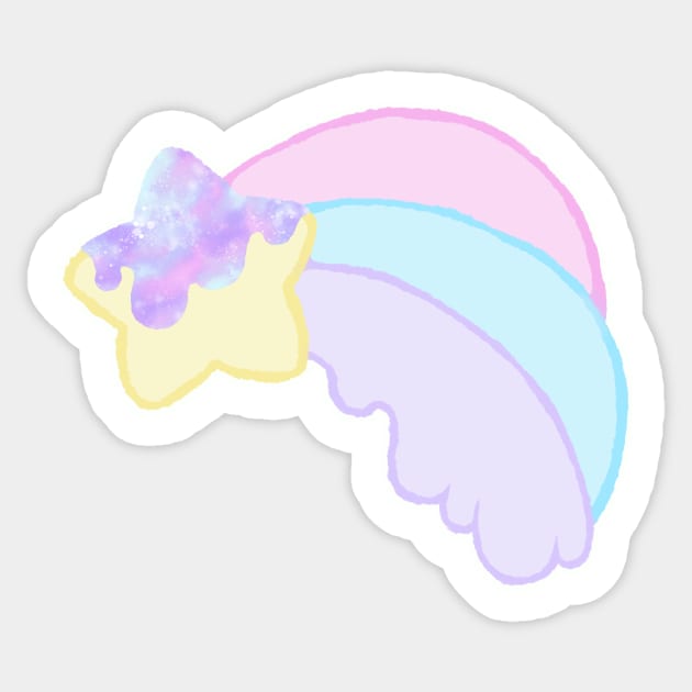 Pokiberry Pastel Rainbow Unicorn Galaxy Moon Shooting Stars 