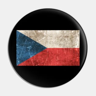 Vintage Aged and Scratched Czech Flag Pin