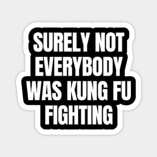 Surely Not Everybody Was Kung Fu Fighting Magnet