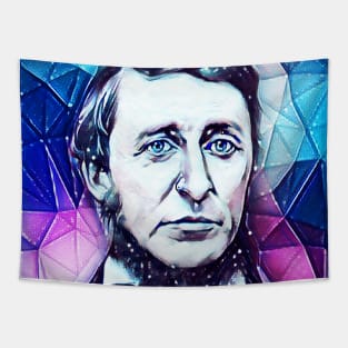 Henry David Thoreau Snowy Portrait | Henry David Thoreau Artwork 5 Tapestry