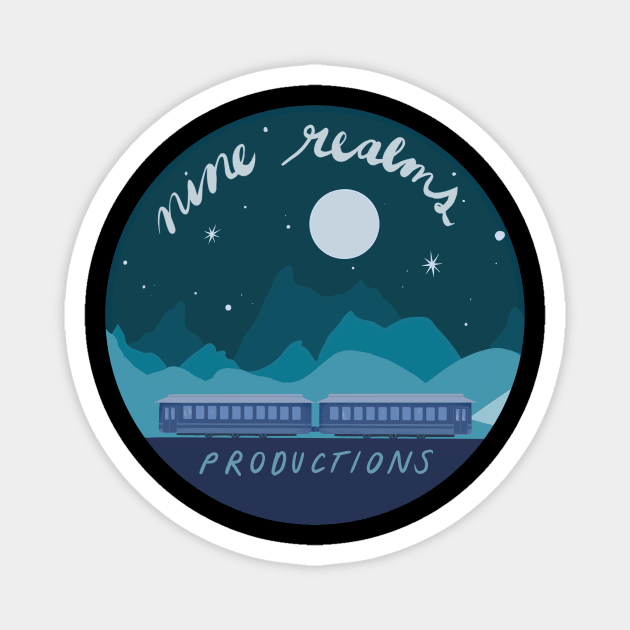 Nine Realms Productions Logo Design Magnet by NineRealmsProductions