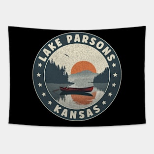 Lake Parsons Kansas Sunset Tapestry