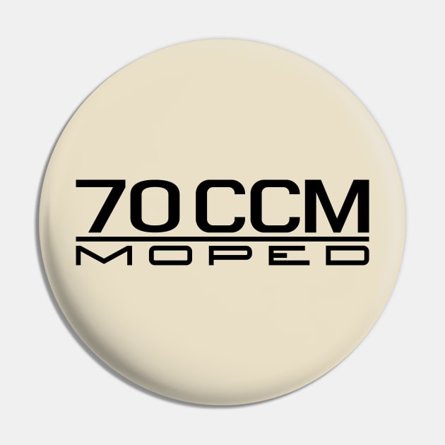 70cc Moped Emblem (Black) Pin by GetThatCar