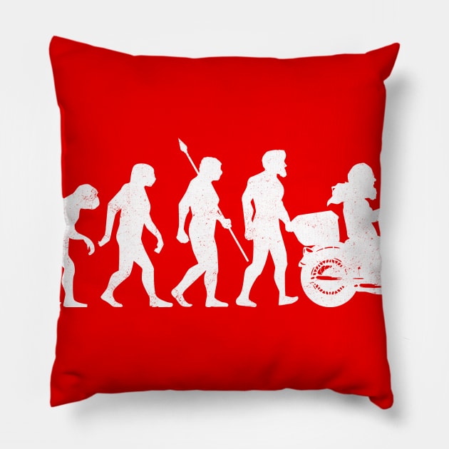 Evolution Biker Pillow by avshirtnation