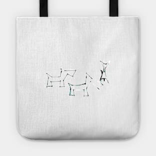 White dogs Tote