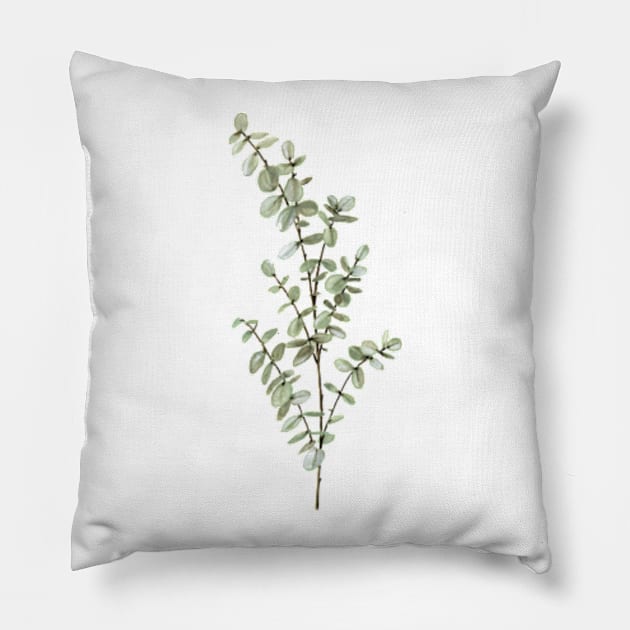 Baby Blue Eucalyptus Pillow by ShealeenLouise