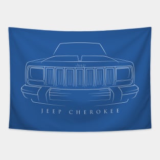 Jeep Cherokee XJ - front Stencil, white Tapestry