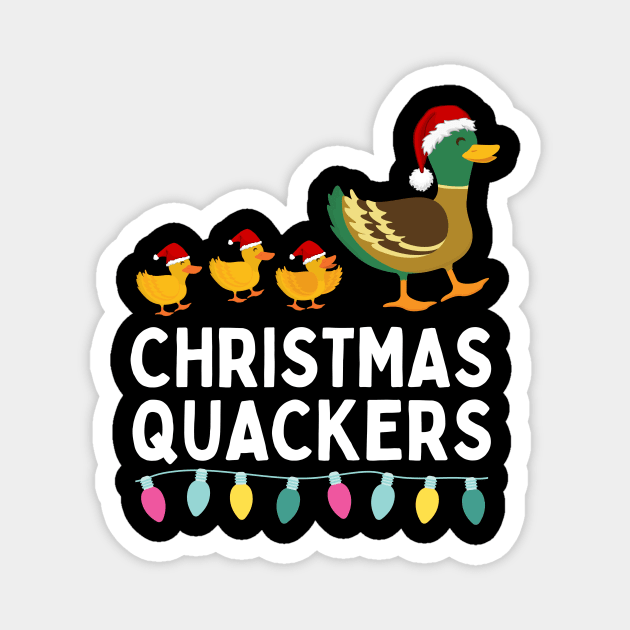 Christmas Quackers Cute Matching Christmas Family Magnet by PowderShot