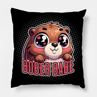 Bober babe | Bóbr | Polish Beaver | Meme from Poland | Slav | Slavic Pillow