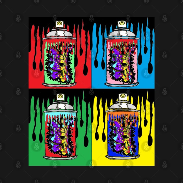 spray pop art drip art graffiti by LowEndGraphics