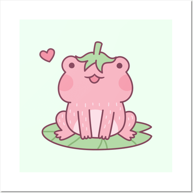 Strawberry Frog Sticker Cute Frog Sticker Look at You 