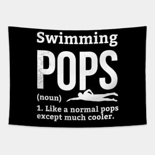 Swimming POPS or PAPA funny definition theme Tapestry