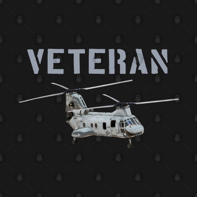 CH-46 Sea Knight Helicopter Veteran by Dirty Custard Designs 