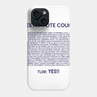 Does my vote count Phone Case