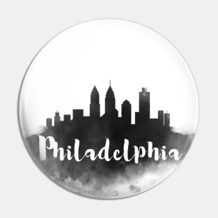 Philadelphia watercolor Pin