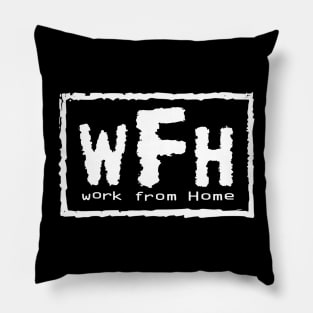 Work From Home White Pillow