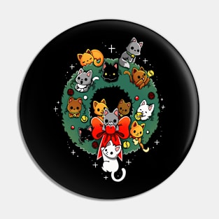 Kittens Wreath Pin