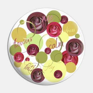 Rose flowers joy with faith and kindness Pin