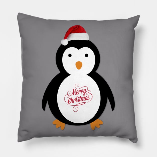 Christmas Penguin Pillow by DesignsbyZazz